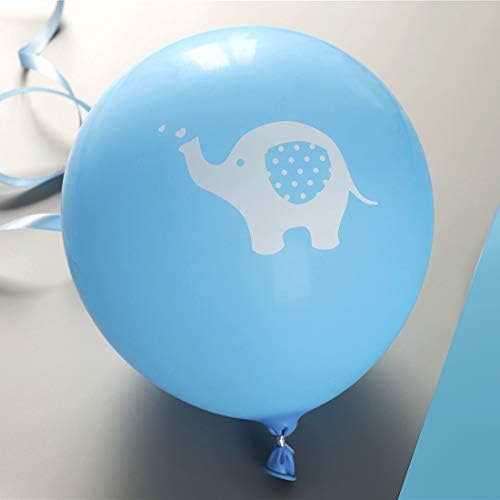 Balões de látex de elefante azul, chá de bebê de menino cinza de 12 polegadas ou suprimentos de decorações de festa de aniversário