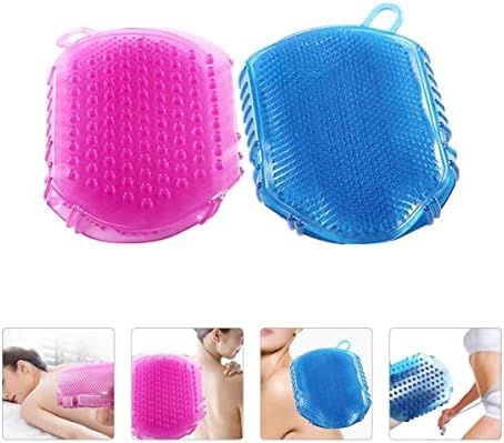 Scrub do corpo de silicone Doitool 2 PCs Mulheres secas Mulheres PVC Meninas esfoliando Luvas Scrubs Scrubbers Compact ou Palm