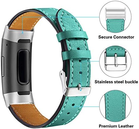 Shangpule Compatível para Fitbit Charge 4 / Fitbit Charge 3 / Fitbit Charge 3 Bands SE, Acessórios de substituição de banda de couro