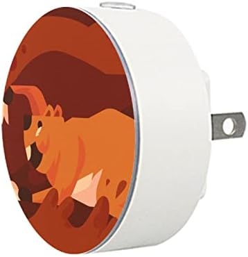2 Pacote Plug-in Nightlight LED Night Light com Dusk-to-Dewn Sensor for Kids Room, Nursery, Kitchen, Burrowing Burrowing Gopher