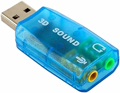 Lhlllhl 1 pcs 3d Card de áudio USB 1.1 para o adaptador de microfone/alto -falante som surround 7,1 ch para notebook para laptop