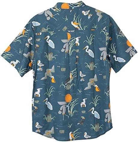 Kavu the jam manga curta botão com camisa aloha