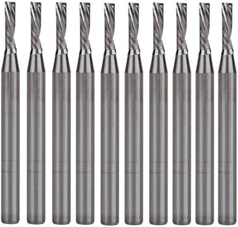 Mountain Men Ferramentas Profissionais, 10pcs 28mm Mão esquerda Spiral de flauta única para plástico, nylon, resina, abdômen, acrílico, PVC, MDF, indústria de madeira, máquinas