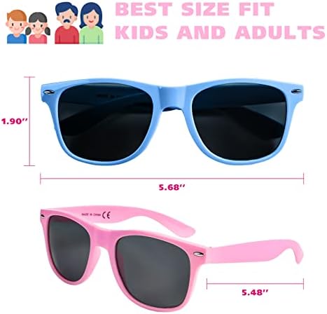36 Pacote 12 colorido de óculos de sol neon favores de festa, estilo retrô de estilo dos anos 80 Perfeita colorida com óculos solares