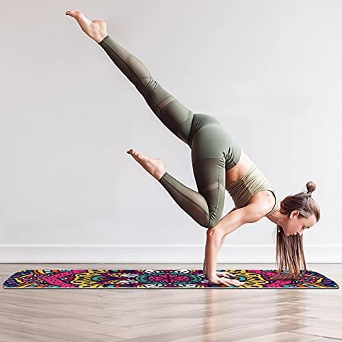 Mamacool Yoga Mat Bohemia Flor Geometria Pattern Eco Friendly Non Slip Fitness Exercition tapete para pilates e exercícios