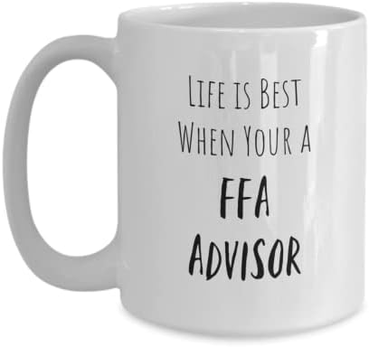 FFA Advisor Coffee Cup Caneca, FFA Advisor Gifts, Gifts for FFA Advisor, a vida é melhor quando você é um consultor de FFA, caneca de chá de chá engraçada da FFA
