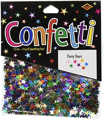 Decorações de aniversário de confetes de estrelas da festa Beistle, utensílios de mesa, 0,5 onças, multicolorido