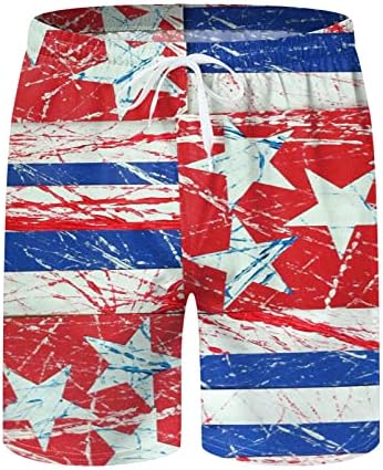 Shorts de tábua seca rápida para homens bandeira dos EUA impressão cool masculino masculino de casas de banho masculino