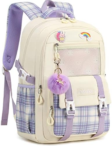 AO Ali Victory Girls Backpack de 15,6 polegadas Bolsa de laptop para crianças fofas de backpacks da faculdade elementar de livros