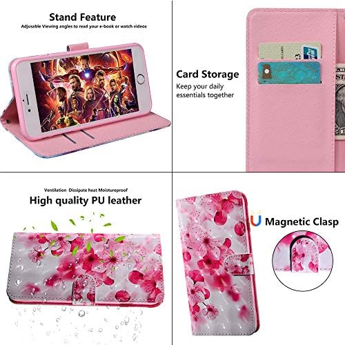 EMAXELER SAMSUNG S20 CASA FE 5G 3D Full Premium Premium PU PU CAULLING CABELA DE PROTEÇÃO MAGNÉTICA COBERTURA COM CARTOS SLOTS STAND STAND PARA GALAXY S20 LITE/GALAXY S20 FE 5G Blossoms de cerejeira BX.