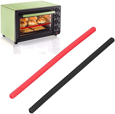 4pcs forno de forno escudos, tampa de rack de forno de silicone resistente ao calor, protetores de protetores de escudos de rack de 14 polegadas, proteção contra queimaduras e cicatrizes, tampa de proteção do protetor de forro de borda de silicone para forno