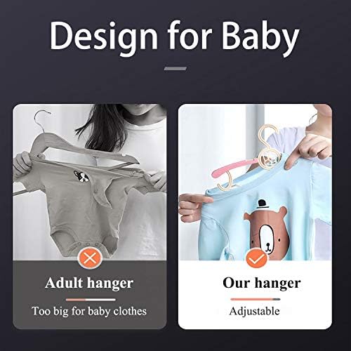 DreamOne Ajustável 11 -14,6 Cabides de roupas infantis de qualidade premium, perfeito para crianças bebês bebês