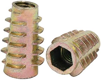 X-Dree Móveis de madeira liga de zinco Helé-para parafusos de inserção E-NUTS M6 x 20mm 30pcs (Tornillos de Inserción
