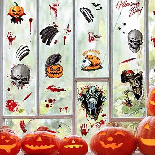 9pcs Halloween Bats Heart To Heart Stickers Creative Decorativa adesivos adesivos Janela de vidro decoração de decoração