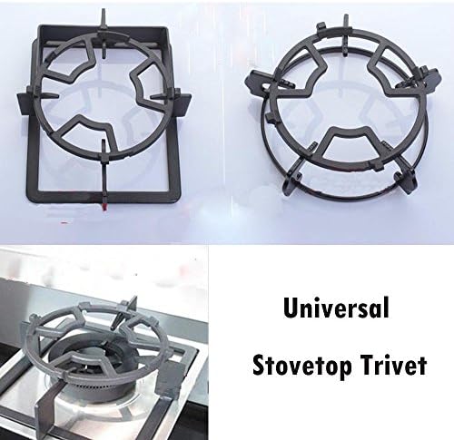 Tamume Universal Black Cast Iron Wok Support Anel Ftove Trivets Para cozinha e camping, Rack de fogão, suporte de maconha Moka para