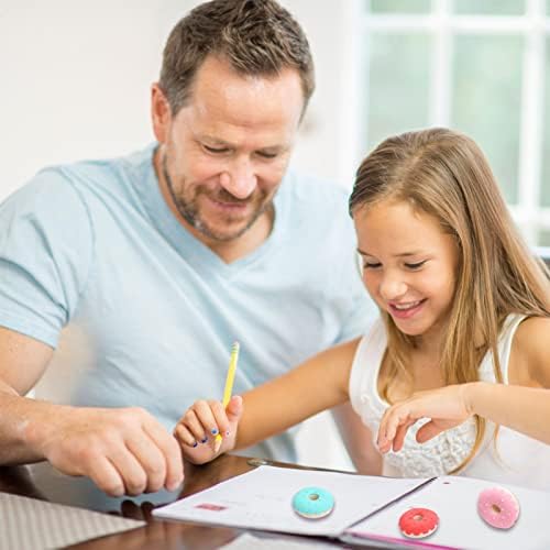 Erasers de donut Borracas de alimentos 3D para crianças, Borácias fofas de made -de -a -aula para sala de aula, borrachas fofas para lápis, borrachas a granel para crianças de volta à escola