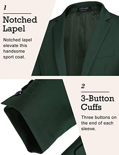 Coofandy Mens Sport Coat Casual Blazer One Button Business Suit de jaqueta