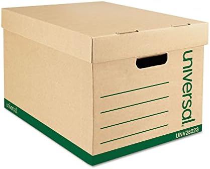 Universal 28223 Caixa de armazenamento reciclado, carta/legal, 12 x 15 x 10, Kraft