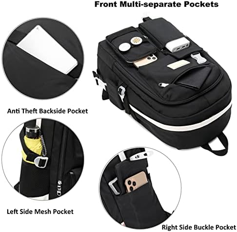 Mackpack de laptop MQUN 15,6 polegadas Backpack Backpack Anti-roubo Backpack Backpack Large School Saco