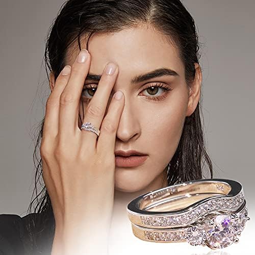 Diamante Full Diamond Love Ring Moda de moda da moda Rings Semicolon Girls Hola