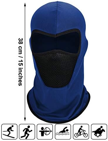 6 peças de verão Balaclava Máscara Face Máscara de Proteção ao Sol Respirável Máscara de Pescoço Longo Cobertão para Atividades ao Ar Livre