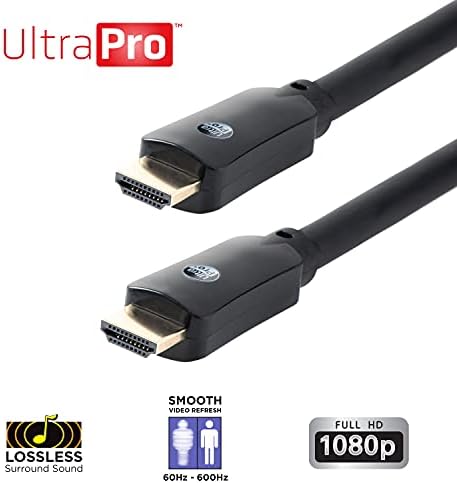 Cabo HDMI Ultrapro In-Wall, 50 pés CL3 Classificado em alta velocidade, 1080p 10.2 Gbps Ethernet, conectores de ouro, para streaming,