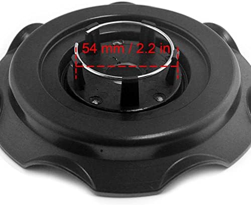 GTOWNWORKS Tampas centrais de roda de 158 mm | 4 Pacote de substituição de tampa central preta