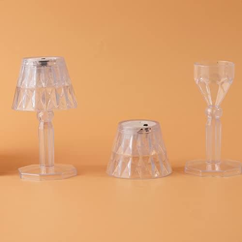 Lâmpada de mesa sem fio de cristal - Luz de mesa de cristal acrílico com lâmpadas LED diminuídas e design moderno -