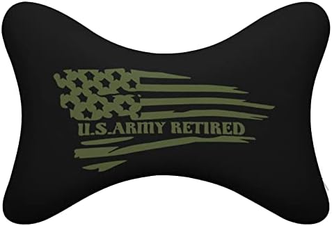 Travesseiro de pescoço de carro aposentado do exército dos EUA 2 PCs Confortável Auto-Rest Rest Cushion Memória respirável