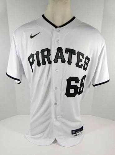 2020 Pittsburgh Pirates Brandon Waddell 68 Jogo emitiu White Jersey Memorial 7 - Jogo usada MLB Jerseys