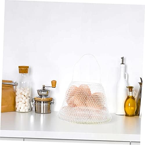 Doitool 2pcs portátil ovo cesto de cesta dobrável cestas de armazenamento cestas de alimentos cestas de flores para casamentos cestas de arame de arame de metal cestas de armazenamento