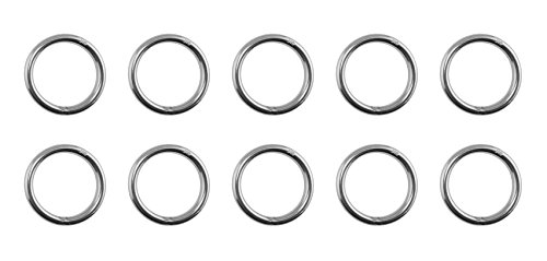 10 peças aço inoxidável 316 anel redondo soldado 1/8 x 1 grau marítimo