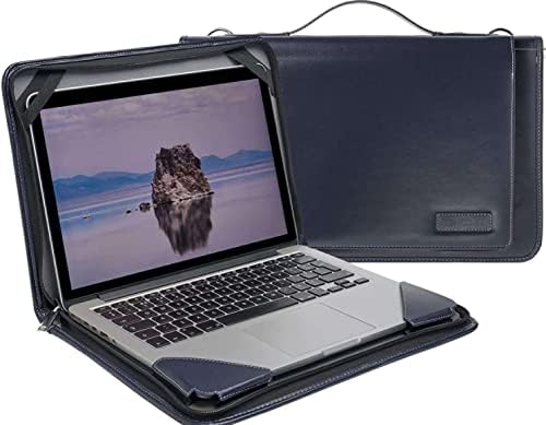 Broonel Blue Leather Laptop Messenger Case - Compatível com notebook HP 250 G6, Intel Celeron N3060, RAM 4 GB, SSD 128 GB M.2