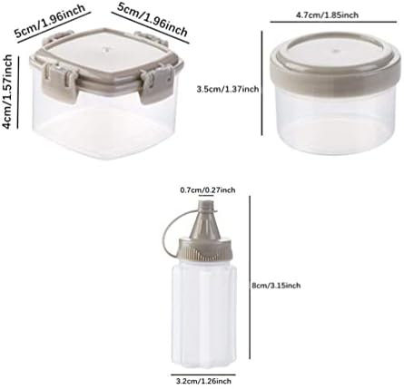 Recipientes de xícaras de condimento de hemotão com tampas e aperto de salada de garrafa de garrafa recipiente para fazer pequenos recipientes de armazenamento de alimentos com tampas de molho xícaras reutilizáveis ​​para lancheira viagens de piquenique