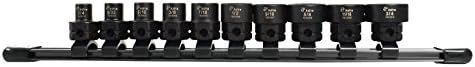 Astro Pneumatic Tool 78344 10 peças 3/8 Drive Nano Nano Univeral Impact Sockets - Métrico e Astro Tools 78310 10 peças 3/8 Drive Low Profile Nano Impact Sockets - SAE