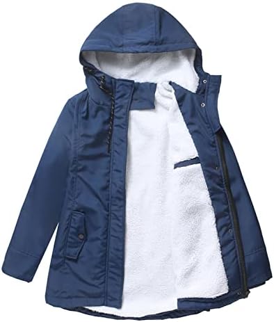 Casaco de manga comprida prdecexlu para mulheres da moda da moda de inverno de inverno parka sólida com lã de lã de lã de capitalização