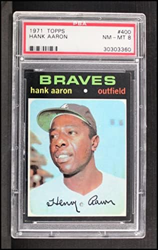 1971 Topps # 400 Hank Aaron Atlanta Braves PSA PSA 8.00 Braves