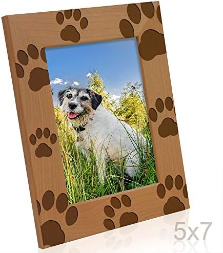 Kate Posh - Doggie Paw gravada em madeira natural, Melhor cachorro de todos os tempos, Memorial Dog Frame, Melhor gato