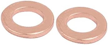 X-Dree 50pcs 6mmx10mmx1,5mm anel de cobre de cobre arruela de arruela de trituração de vedação (50pcs 6mmx10mmx1,5mm cobre anillo planeno vendendo junta de arandela de aplastamiento