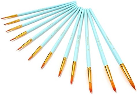 Walnuta 12 PCs Bincos Profissionais Brush de Nylon Hair Artist Brush for Acrílico Oil Watercolor Art Supplies