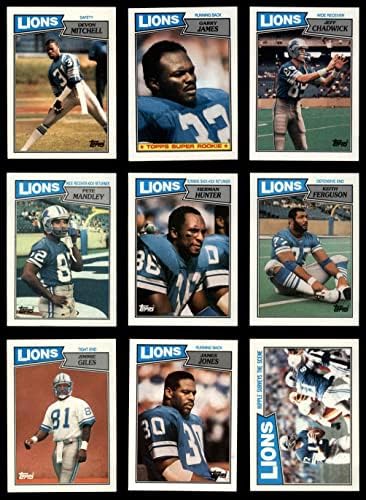 1987 Topps Detroit Lions quase completo conjunto de equipes detriot lions nm/mt leões