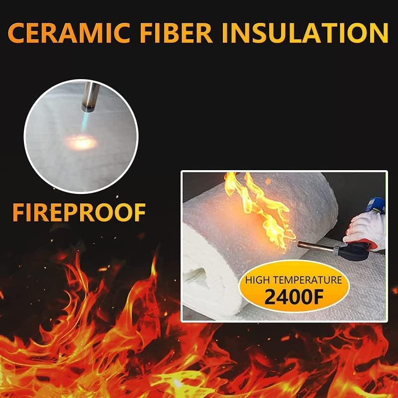 Titggi Kaowool Bainha de isolamento de fibra de cerâmica à prova de fogo, cobertor de fibra de cerâmica de alta