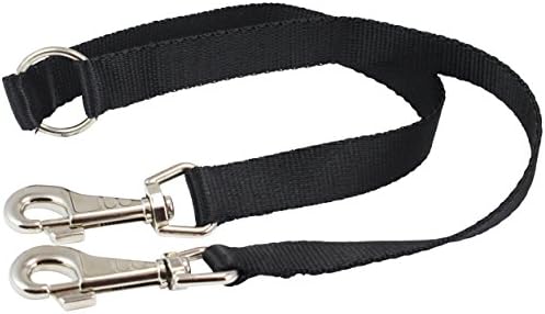 15 Nylon Boly Double Dog Leash - Two Coupler Black 3 tamanhos