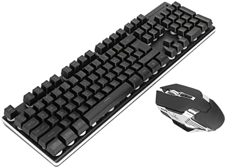 O teclado sem fio para jogos e o combo de mouse, rgb iluminado recarregável 2800mAh Bateria mecânica 104 teclado