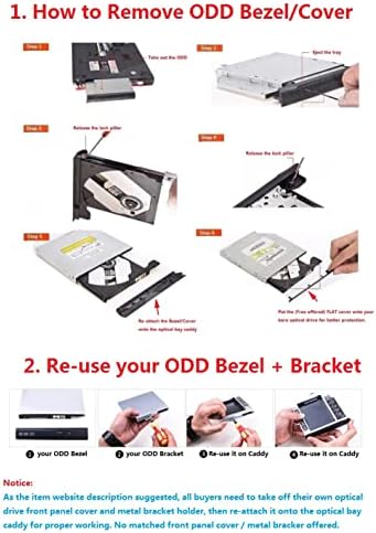 Dy-Tech 2nd HDD SSD DURO CADDY FROÇO DO CATDADE PARA IMAC MAC MAC DVR-TS08 DVR-TS09 DVD