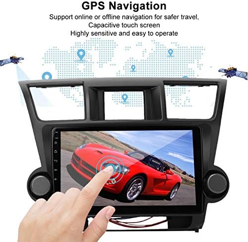 ACOUTO CAR PLAYER RADIO 10.1in Car GPS de navegação estéreo Player para Android Fit for Highlander 09-12