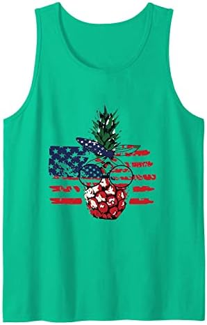 Miashui Running Top Top Women Women's Pineapple Vest Print Sirt Sirt