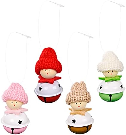 Doitool 4pcs Xmas Bells pingentes de natal decorações de barras de natal adornos -