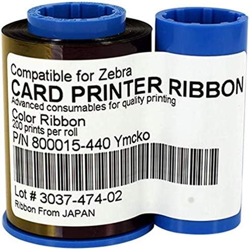 Compatível 800015-440 YMCKO Fita de fita colorida para Zebra P330i P420i P430I Printers de cartão de identificação 800015-440