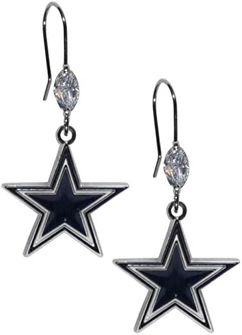 Siskiyou Sports NFL Brincos de Cristal Dangle